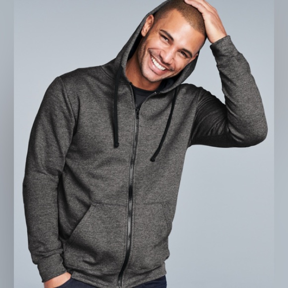 Old Navy Men's Heather Gray Zip-Up Sweater